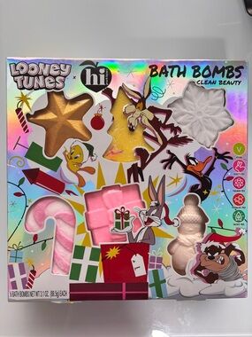 Looney Tunes Bath Bomb Gift Set - Pink, Gold, Blue, White